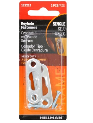 Hillman AnchorWire Steel-Plated Keyhole Picture Hanger 20 lb. 2 pk