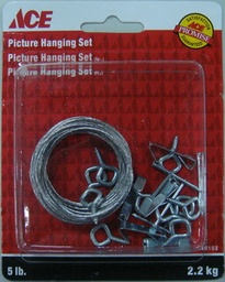 Picture Hanging Set Light Duty 2.27Kg (5Lbs), Steel Zinc Plated Ace