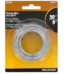 Hillman AnchorWire Steel-Plated Silver Braided Picture Wire 20 lb. 1 pk