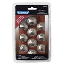 KNOBS OVAL METAL 10-PK