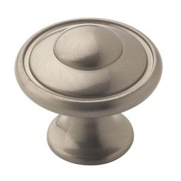 Amerock Allison Round Cabinet Knob 1-3/16 in. Dia. 1-1/16 in. Satin Nickel 1 pk