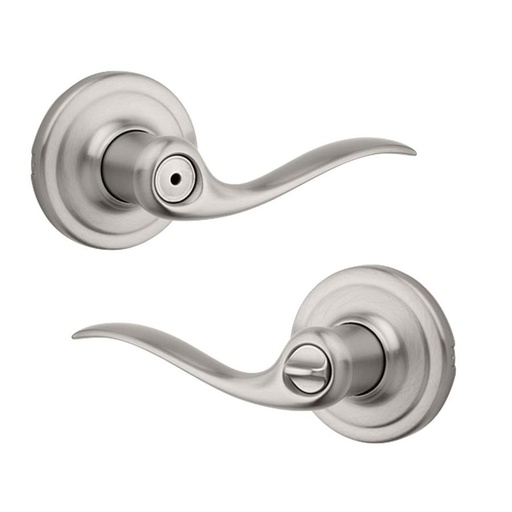 Kwikset Tustin Satin Nickel Privacy Lockset ANSI/BHMA Grade 2 1-3/4 in.