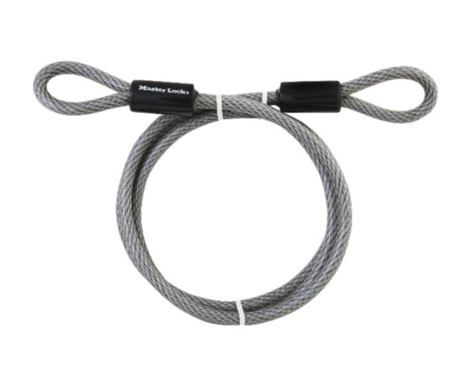 Master Lock 3/8 in. Dia. x 72 in. L Vinyl Coated Steel Flexible Braided Steel Cable