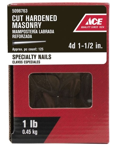 Ace 4D 1-1/2 in. Masonry Bright Steel Nail Flat 1 lb.