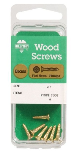 Hillman No. 6 x 1 in. L Phillips Wood Screws 10 pk