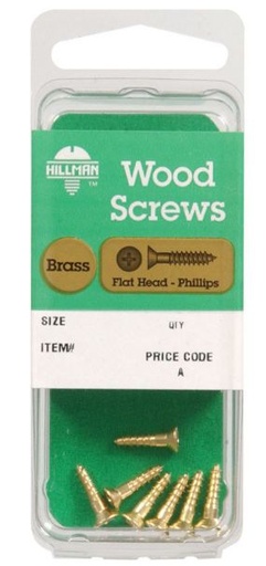 Hillman No. 12 x 1-1/2 in. L Phillips Wood Screws 2 pk
