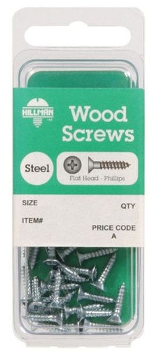 Hillman No. 12 x 2-1/2 in. L Phillips Zinc-Plated Wood Screws 4 pk
