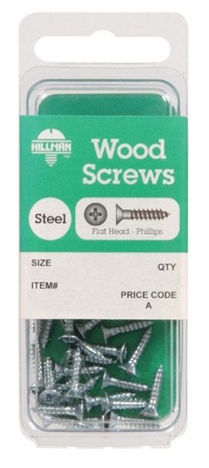 Hillman No. 14 x 1-1/2 in. L Phillips Zinc-Plated Wood Screws 4 pk