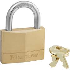 Master Lock 1-7/16 in. H x 5/8 in. W x 2 in. L Brass 4-Pin Cylinder Padlock 1 pk