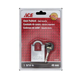 Padlock 1 9-16In (40Mm) Solid Steel Ace