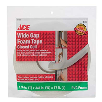 Ace White Vinyl Foam For Doors and Windows 10 ft. L x 1/4 in.Cancel