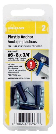 ANCHOR 6-8 W/ZN SCRW CD6