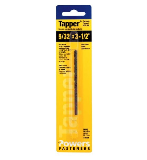TAPPER BIT 5/32X3-1/2