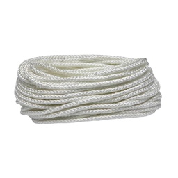 Rope Solid Braided Nylon 6Mm X 15M (1-4In X 100Ft), Light Load White Ace