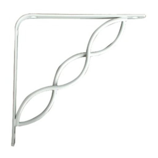 Knape & Vogt Tv842003 6"Wht Stl Shelf Bracket