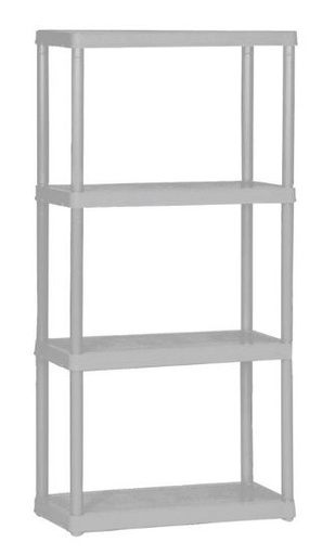 Shelf Plastic 4 Solid Wh.