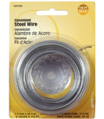 Hillman 100 ft. L Galvanized Steel 22 Ga. Wire