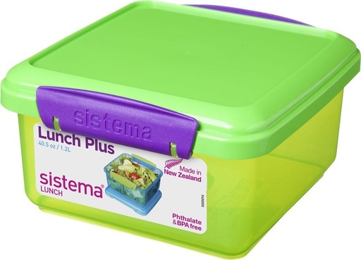 Food Container Lunch Plus 1.2L, (40Oz) 5 Cups Bpa Free Sistema
