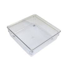 InterDesign Linus 2x6x6 in. L Clear Plastic Drawer Organizer