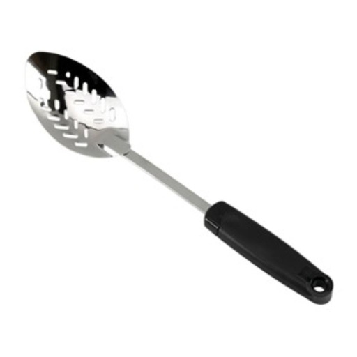 Slot Spoon Blk-Chrm 12".