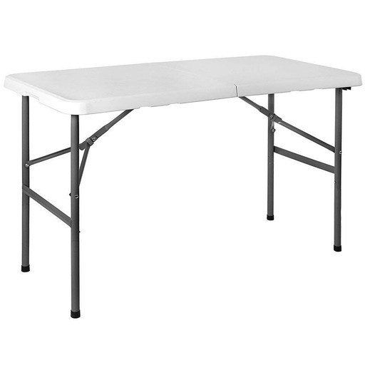 Blow Molded Folding Table 1.2M (4Ft) White Pl