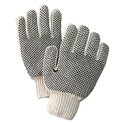 Gloves Polyester Knitting Double Pvc Dots Med