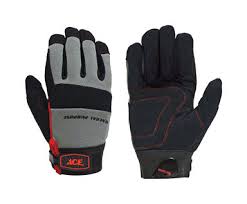 Ace Universal Terrycloth General Purpose Gloves Black Large 1 pair
