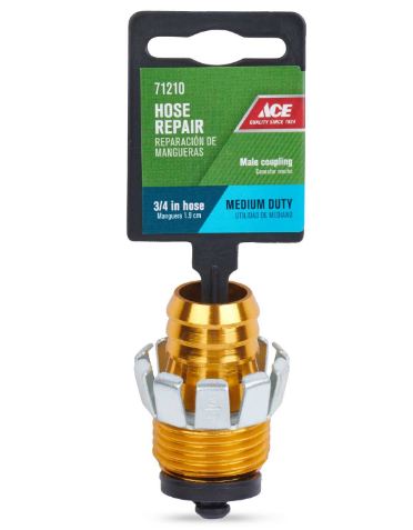 Hose Mender 1.90Cm (.75In) Clinch Female Coupling Brass Ace