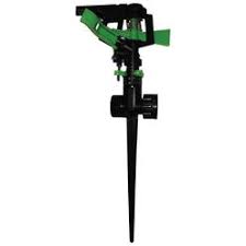 Sprinkler Poly Impulse With Plastic Spike, Large Coverage Plastic Handle Black Silver Yellow Ace