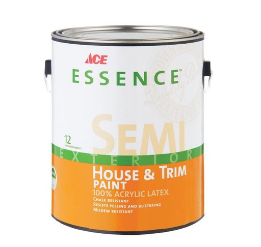 Ace Essence Semi-Gloss Tintable Base Acrylic Latex House & Trim Paint Outdoor 1 gal