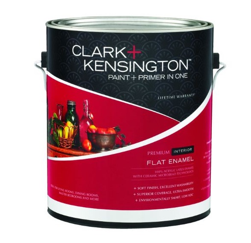 Ace Clark+Kensington Flat Enamel Designer White Acrylic Latex Paint and Primer Indoor 1 gal.