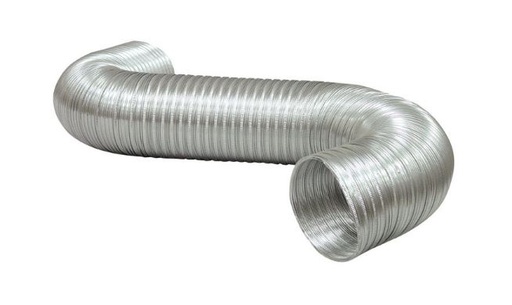 Deflect-O Jordan 96 in. L x 5 in. Dia Black/Silver Aluminum Semi-Rigid Vent Duct