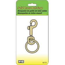 Hy-Ko 2GO 7/8 in. Dia. Brass Gold Bolt Snap with Split Ring Key Ring