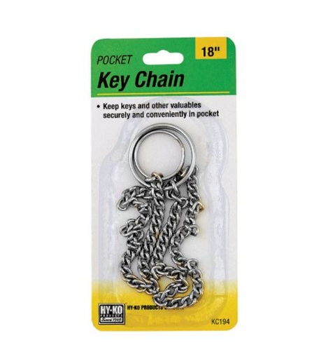 Hy-Ko 2GO 1-1/8 in. Dia. Nickel-Plated Steel Silver Split Ring Key Chain