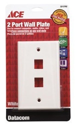 Port 2 Wall Plate White Ace