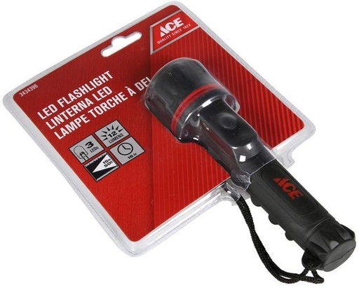 3 Led Flashlight Rubber Ace