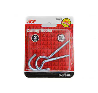 Ceiling Hook 3 3/8In (85.7Mm) Steel Zinc Ace