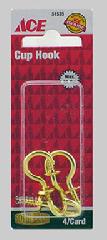 Cup Hook 1In (25.4Mm) Solid Brass Ace