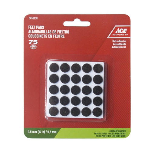 Round Felt Pads - 3/8 In.