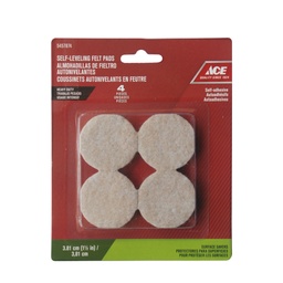 Self Leveling Round Self Adhesive Felt Pad - 1 1/2 In.