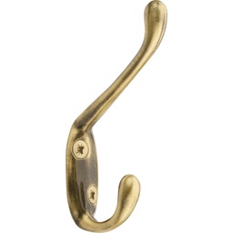 Single Garment Hook 25Mm (1In) Antique Brass Ace