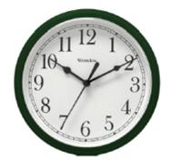 Wall Clock Round Green 21.6Cm,Plastic, Westclox
