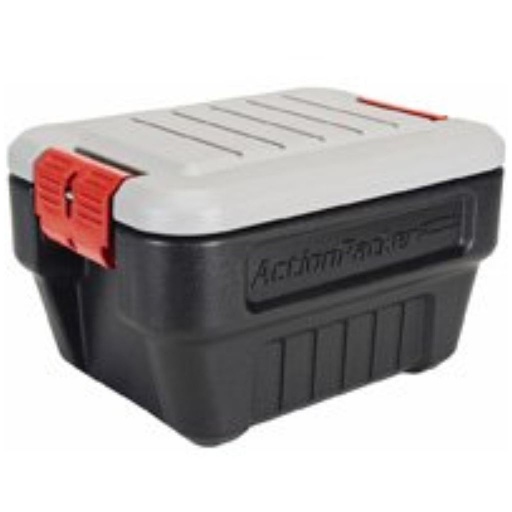 Rubbermaid ActionPacker 12.1 in. H x 14.1 in. W x 20 in. D Stackable Storage Tote.