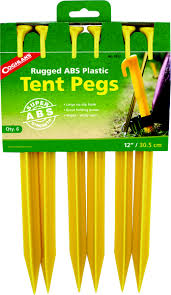 Pegs Tent Plstc 12" Pk6