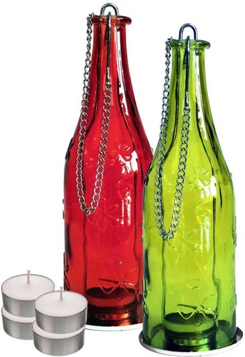 Candle Holder Tealight Glass Bottle Dia 10.5C