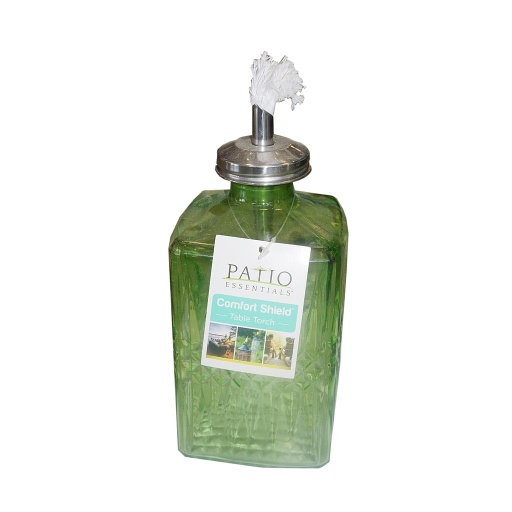 Torch Table Top Glass Square 10Cm X 21Cm Gree.