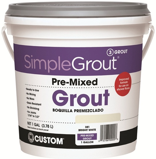 Pre-Mix Grout Brtwht Gl