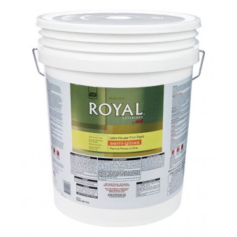 Ace, Royal Semi-Gloss Ultra White Acrylic Latex House & Trim Paint & Primer 5 gal.
