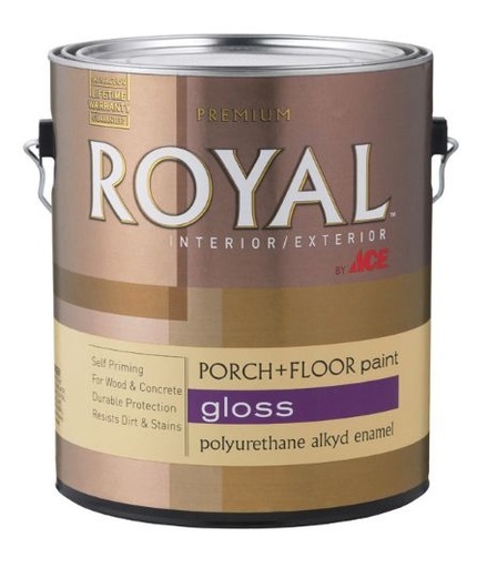 Ace Royal Gloss White Porch & Patio Floor Paint 1 gal.