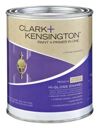 Ace Clark+Kensington High-Gloss Brown Acrylic Latex Paint and Primer Indoor and Outdoor 1 qt.